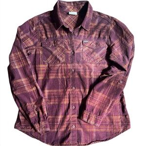 Columbia Times Two Long Sleeve Corduroy Women’s Plaid Shirt - Size Medium